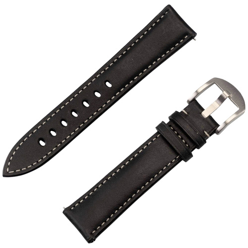JT Berlin Watchband Charlie Armband 44 mm, 40 mm, 47 mm, 43 mm, 45 mm, 46 mm, 42 mm, 41mm M Schwarz, Edelstahl