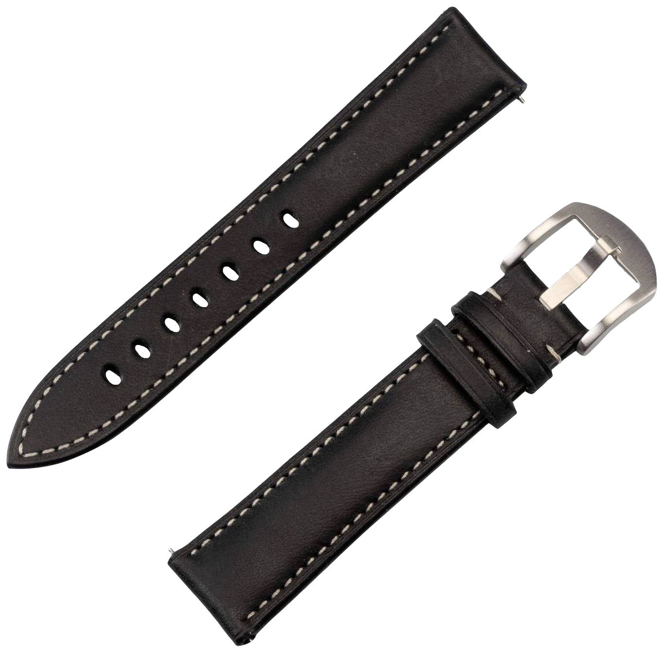 JT Berlin Watchband Charlie Armband 44 mm, 40 mm, 47 mm, 43 mm, 45 mm, 46 mm, 42 mm, 41mm M Schwarz, Edelstahl