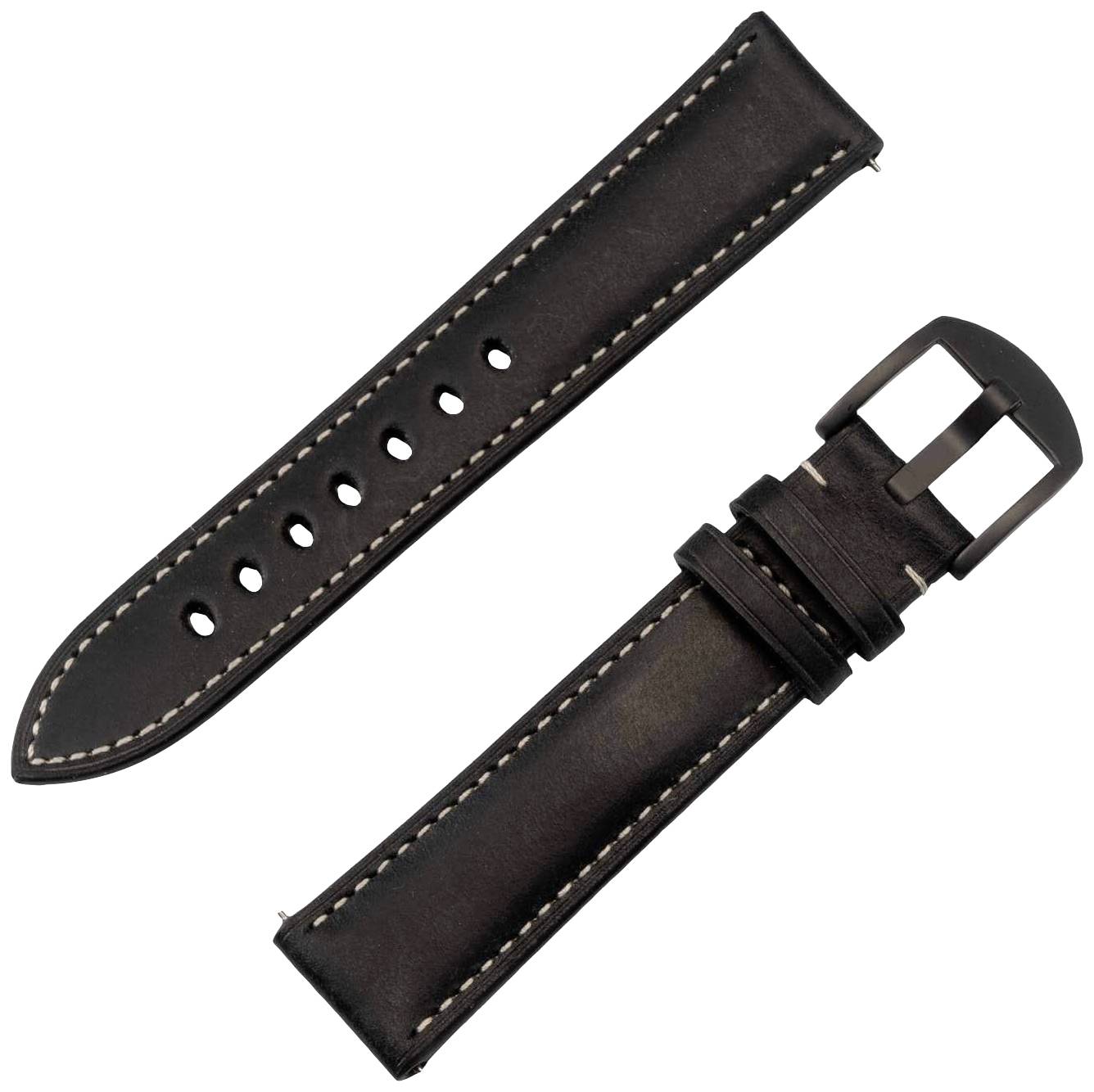 JT Berlin Watchband Charlie Armband 44 mm, 40 mm, 47 mm, 43 mm, 45 mm, 46 mm, 42 mm, 41mm M Braun, Schwarz