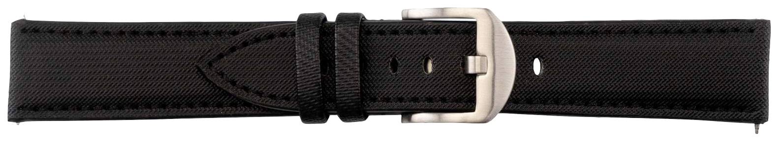 JT Berlin Watchband Wannsee Armband 44 mm, 40 mm, 47 mm, 43 mm, 45 mm, 46 mm, 42 mm, 41mm M Schwarz, Edelstahl