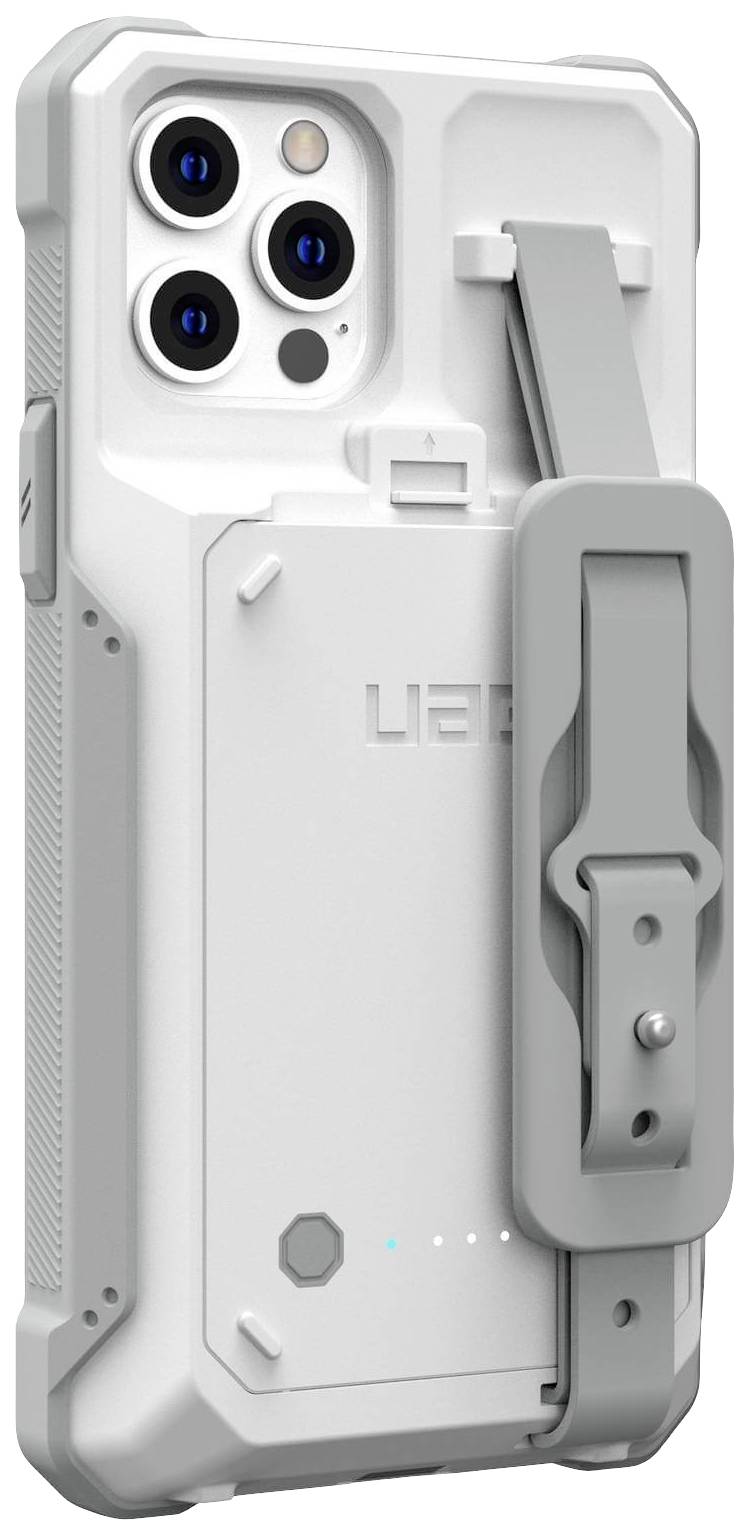 Urban Armor Gear Workflow Healthcare Battery Case Backcover Apple iPhone 14, iPhone 13 Weiß integrierter Akku, Stoßfest