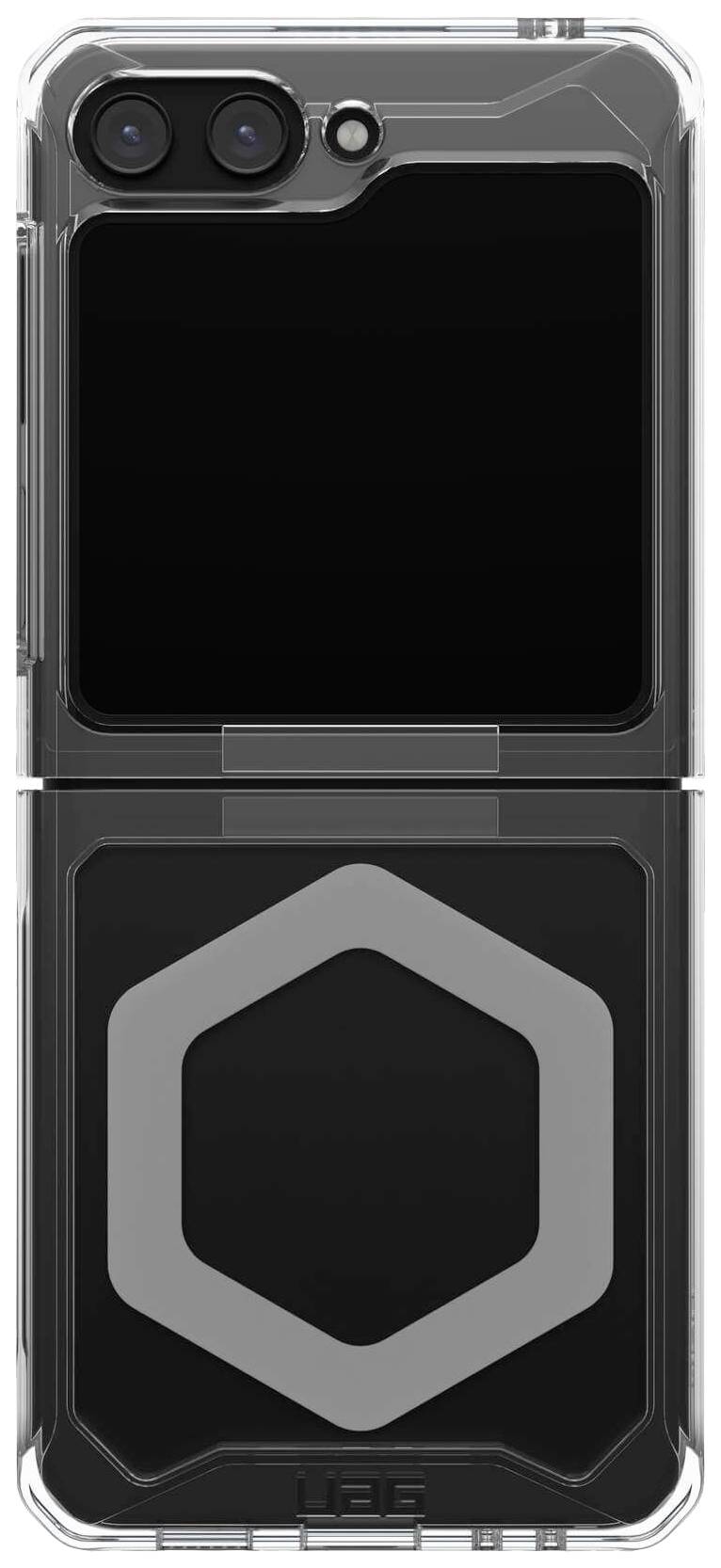 Urban Armor Gear Plyo Pro Case Backcover Samsung Galaxy Z Flip5 Ice, Silber MagSafe kompatibel, Stoßfest 214214114333