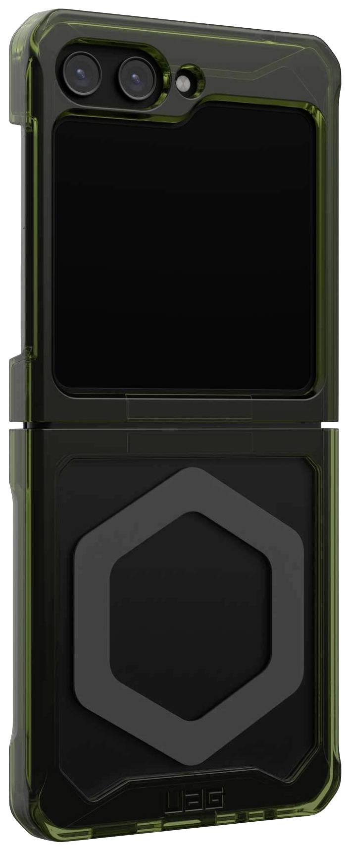 Urban Armor Gear Plyo Pro Case Backcover Samsung Galaxy Z Flip5 Olive-Grün, Space Grau MagSafe kompatibel, Stoßfest 21421411723A