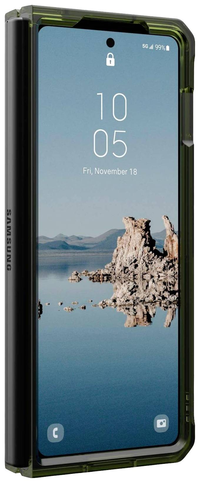 Urban Armor Gear Plyo Pro Case Backcover Samsung Galaxy Z Fold5 Olive-Grün, Space Grau MagSafe kompatibel, Stoßfest 21421511723A