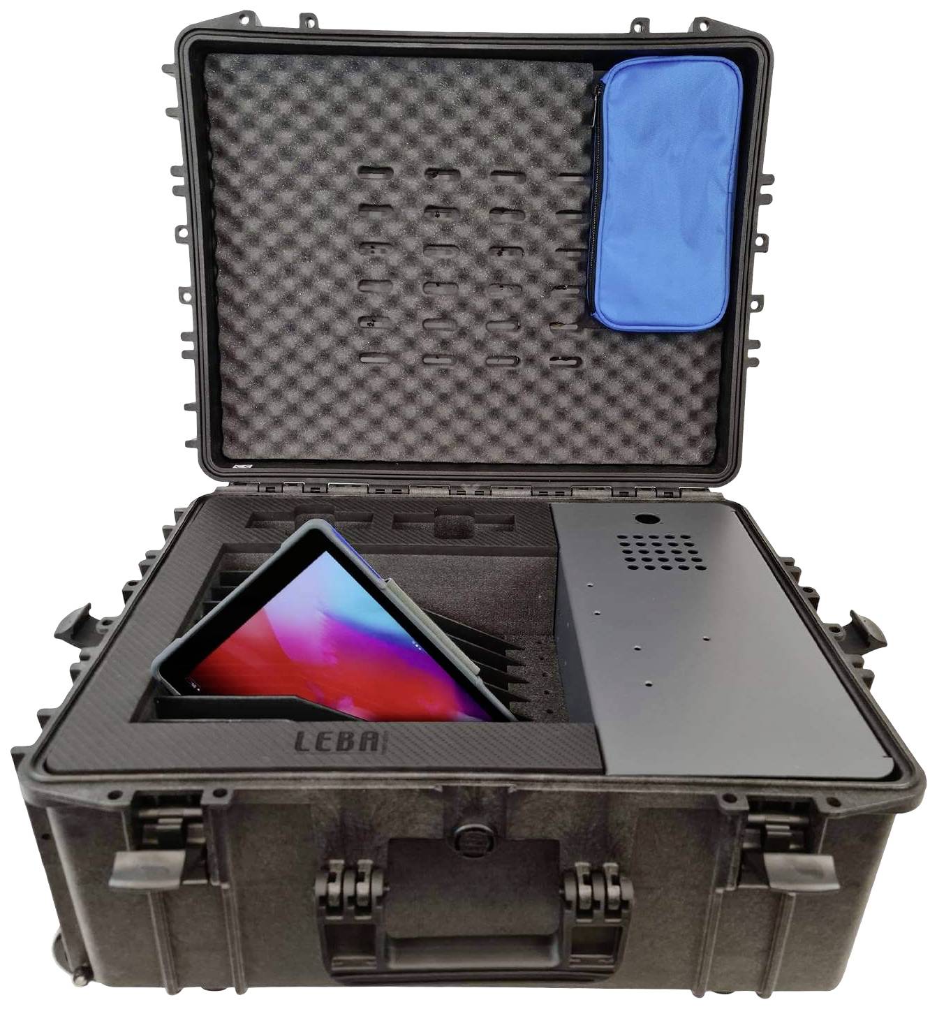 Leba Innovation NoteCase Falcon Lade- und Managementsystem Mobiles Ladesystem 10 Tablets