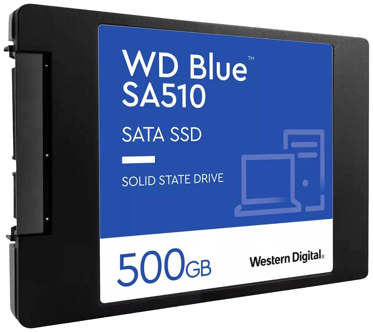 Western Digital Blue™ SA510 500GB Interne SATA SSD 6.35cm (2.5 Zoll) SATA 6 Gb/s Retail WDS500G3B0A