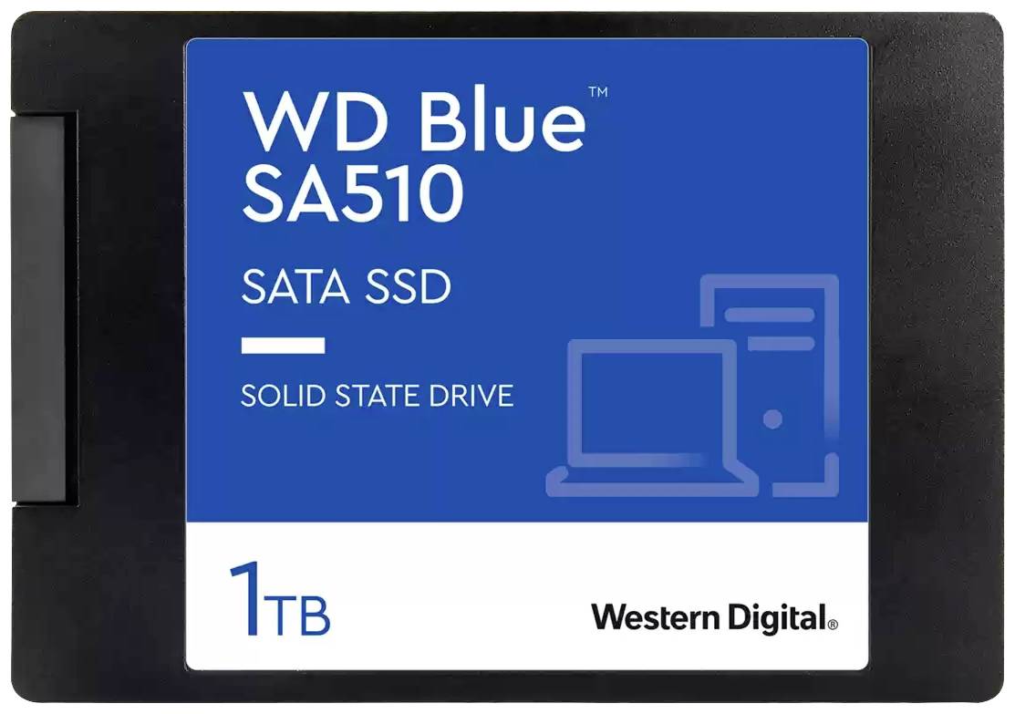 Western Digital Blue™ SA510 1 TB Interne SATA SSD 6.35 cm (2.5 Zoll) SATA 6 Gb/s Retail WDS100T3B0A