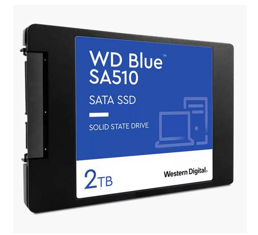 Western Digital Blue™ SA510 2 TB Interne SATA SSD 6.35 cm (2.5 Zoll) SATA 6 Gb/s Retail WDS200T3B0A
