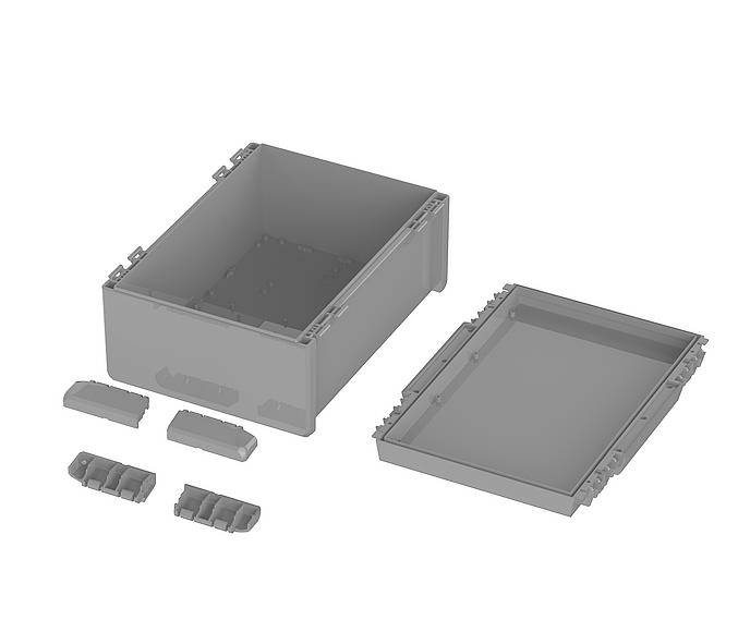 Bopla Bocube B 273616 PC-V0 7024 96017674 Outdoor-Gehäuse 284 x 364 x 160 Polycarbonat V0 Lichtgrau (RAL 7035) 1St.