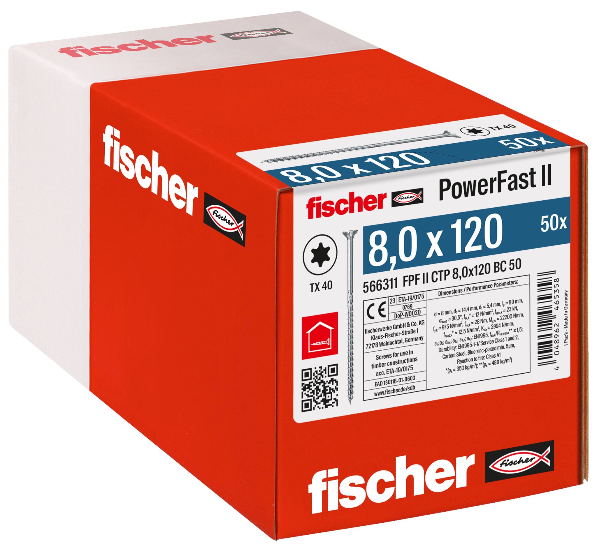 Metallschraube mit Torx-Kopf, blank poliert, mit durchgehendem Gewinde. Geeignet zum Verbinden von Metallteilen.