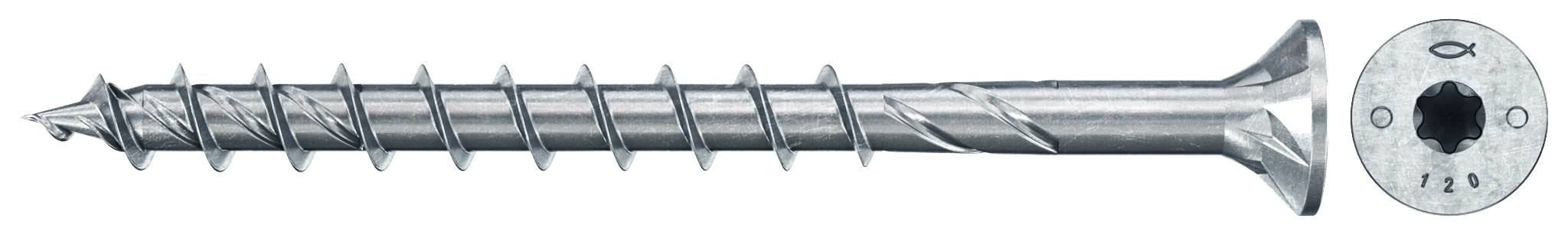 Fischer 566315 PowerFast II Senk-Holzschraube 10mm 80mm Innenvielzahn Stahl galvanisch verzinkt 50St.