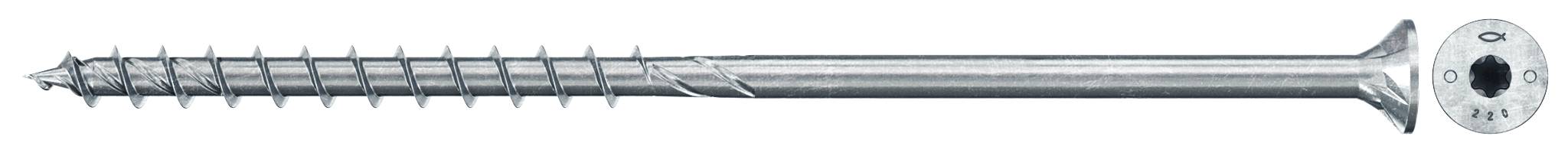 Fischer 566322 PowerFast II Senk-Holzschraube 10mm 220mm Innenvielzahn Stahl galvanisch verzinkt 50St.
