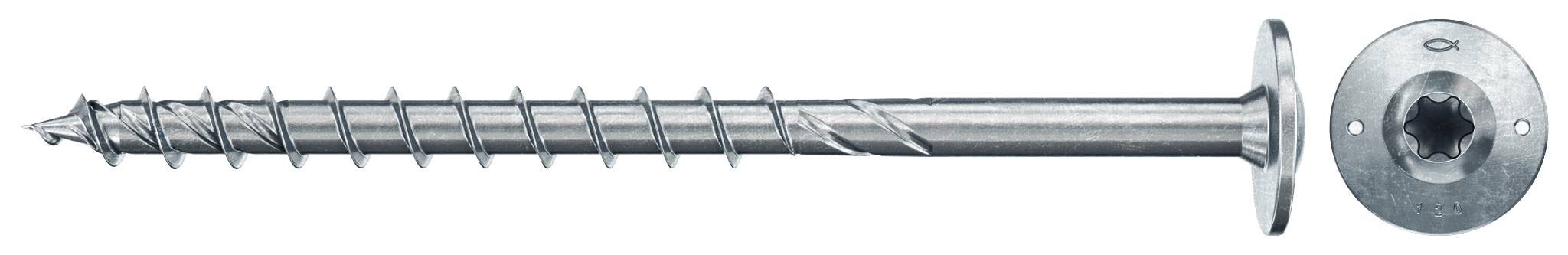 Fischer 566335 PowerFast II Tellerschrauben 8mm 140mm Innenvielzahn Stahl galvanisch verzinkt 50St.