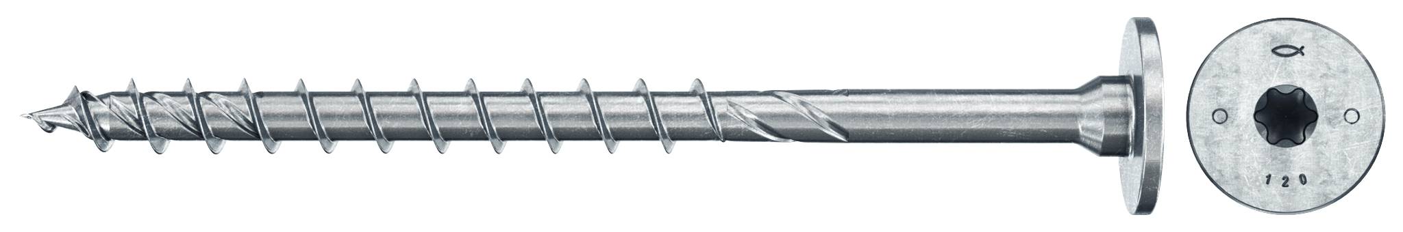 Fischer 566355 PowerFast II Senk-Holzschraube 8mm 80mm Innenvielzahn Stahl galvanisch verzinkt 50St.