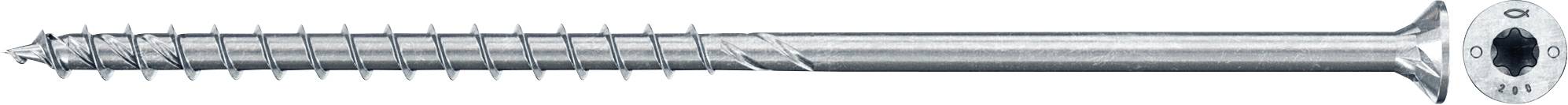 Metallschraube mit Gewinde und Senkkopf, zur Befestigung in Holz oder Metall geeignet.