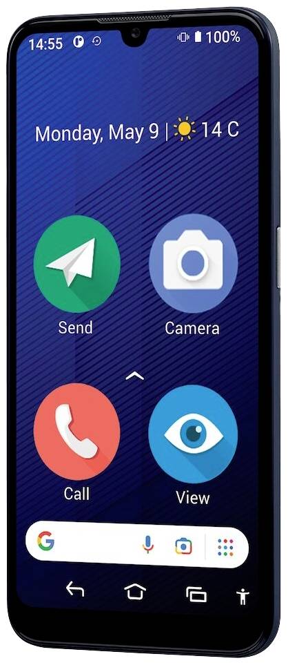 Doro 8200 Senioren-Smartphone IP54, mit NFC, SOS Taste, SOS-Funktion Dunkelblau