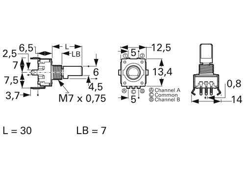 Bourns Drehgeber PEC11R-4230F-S0024