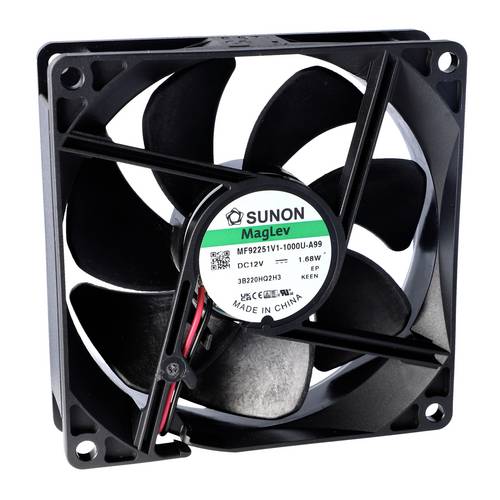 Sunon EE92251S3-1000U-999 Axiallüfter 12 V/DC 67.09 m³/h (L x B x H) 25 x 92 x 92 mm