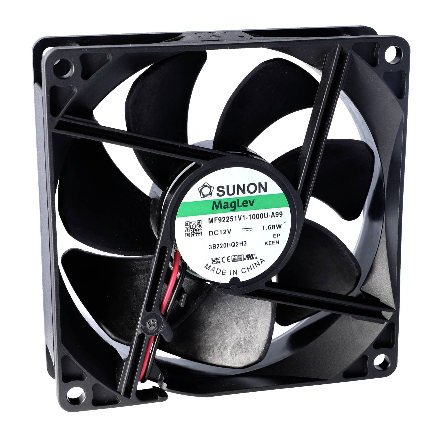 Sunon EE92251S3-1000U-999 Axiallüfter 12 V/DC 67.09 m³/h (L x B x H) 25 x 92 x 92mm