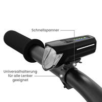 FISCHER FAHRRAD Fahrrad-Scheinwerfer Frontlicht 100 Lux LED akkubetrieben Schwarz FISCHER FAHRRAD Fahrrad-Scheinwerfer Frontlicht 100 Lux LED akkubetrieben Schwarz