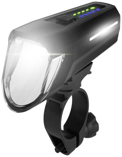 FISCHER FAHRRAD Fahrrad-Scheinwerfer Frontlicht 100 Lux LED akkubetrieben Schwarz