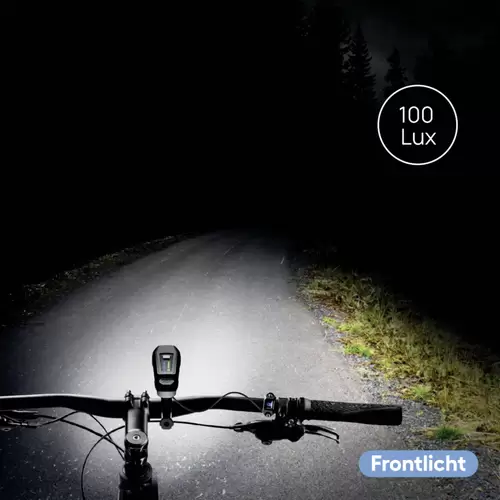 FISCHER FAHRRAD Fahrradbeleuchtung Set PLUS 100/130 Fernlicht + TWIN STOP LED Schwarz FISCHER FAHRRAD Fahrradbeleuchtung Set PLUS 100/130 Fernlicht + TWIN STOP LED Schwarz