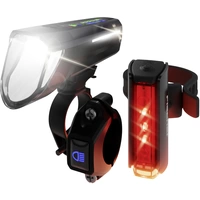 FISCHER FAHRRAD Fahrradbeleuchtung Set PLUS 100/130 Fernlicht + TWIN STOP LED Schwarz FISCHER FAHRRAD Fahrradbeleuchtung Set PLUS 100/130 Fernlicht + TWIN STOP LED Schwarz