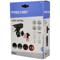 FISCHER FAHRRAD Fahrradbeleuchtung Set PLUS 100/130 Fernlicht + TWIN STOP LED Schwarz FISCHER FAHRRAD Fahrradbeleuchtung Set PLUS 100/130 Fernlicht + TWIN STOP LED Schwarz