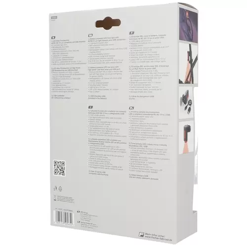 FISCHER FAHRRAD Fahrradbeleuchtung Set TWIN-60/30/15 LED Schwarz FISCHER FAHRRAD Fahrradbeleuchtung Set TWIN-60/30/15 LED Schwarz