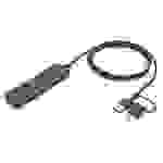 Digitus DA-70236 4 Port USB 3.0-Hub mit USB-C® Stecker Schwarz