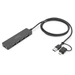 Digitus DA-70236 4 Port USB 3.0-Hub mit USB-C® Stecker Schwarz Digitus DA-70236 4 Port USB 3.0-Hub mit USB-C® Stecker Schwarz