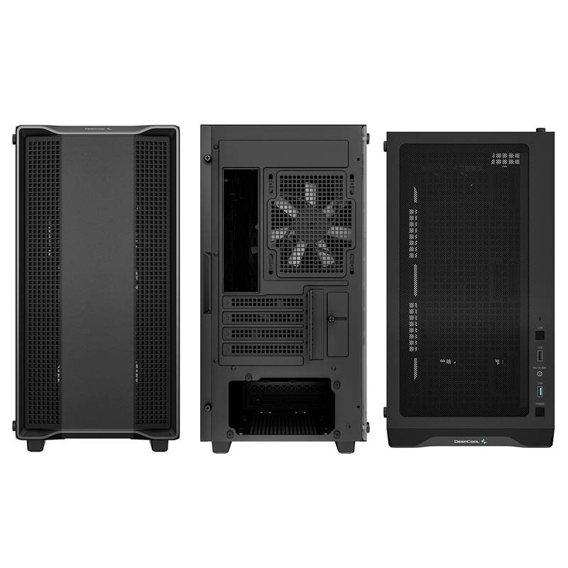 DeepCool CC360 Micro-Tower PC-Gehäuse Schwarz 3 Vorinstallierte LED Lüfter