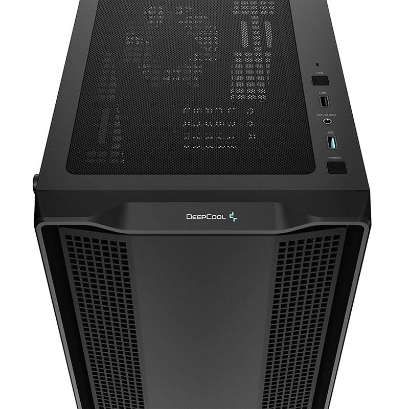 DeepCool CC360 Micro-Tower PC-Gehäuse Schwarz 3 Vorinstallierte LED Lüfter