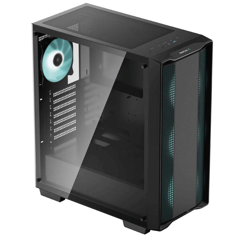 DeepCool CC560 Midi-Tower PC-Gehäuse Schwarz 4 Vorinstallierte LED Lüfter