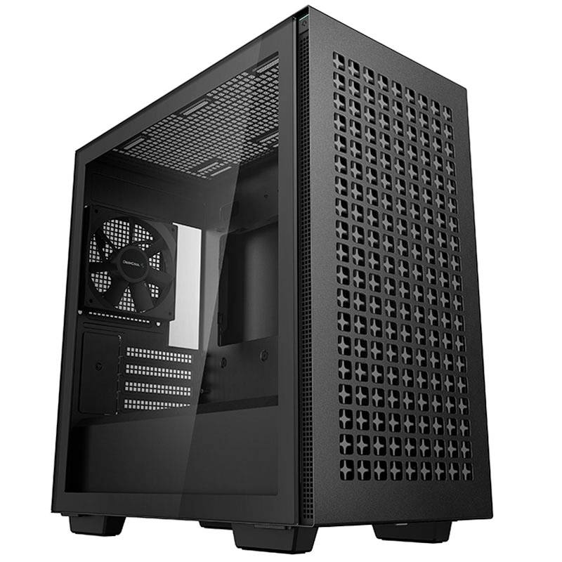 DeepCool CH370 Micro-Tower PC-Gehäuse Schwarz 1 vorinstallierter Lüfter