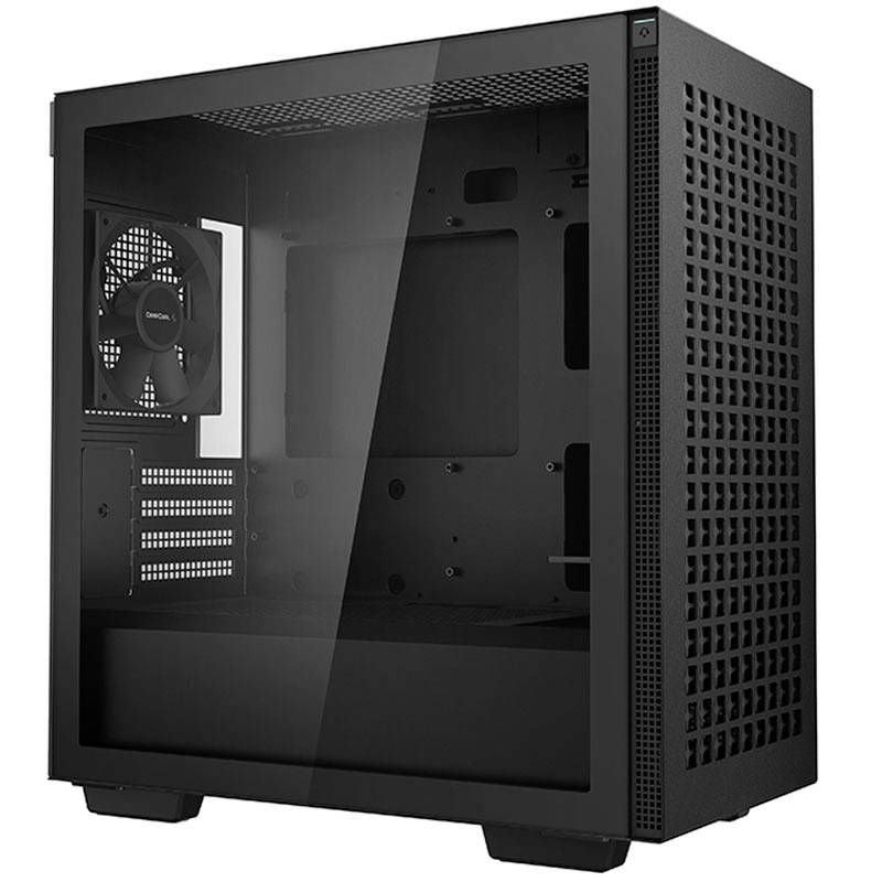 DeepCool CH370 Micro-Tower PC-Gehäuse Schwarz 1 vorinstallierter Lüfter