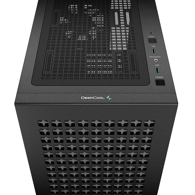 DeepCool CH370 Micro-Tower PC-Gehäuse Schwarz 1 vorinstallierter Lüfter