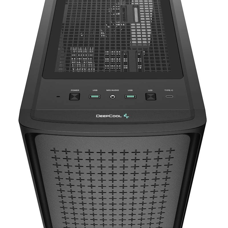 DeepCool CK560 Midi-Tower Gehäuse, Gaming-Gehäuse Schwarz 4 Vorinstallierte LED Lüfter