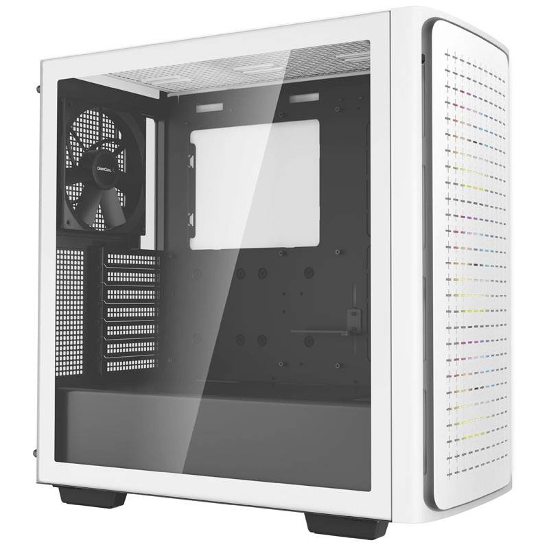 DeepCool CK560 Midi-Tower - weiß Midi-Tower PC-Gehäuse Weiß 4 Vorinstallierte LED Lüfter