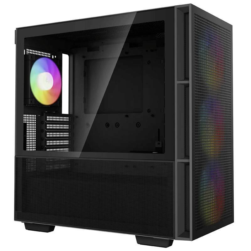 DeepCool CH560 Midi-Tower Gaming-Gehäuse, Gehäuse Schwarz 4 Vorinstallierte LED Lüfter