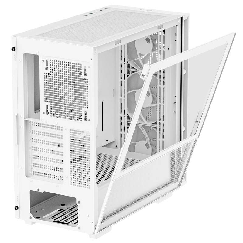 DeepCool CH560 Midi-Tower PC-Gehäuse Weiß 4 Vorinstallierte LED Lüfter