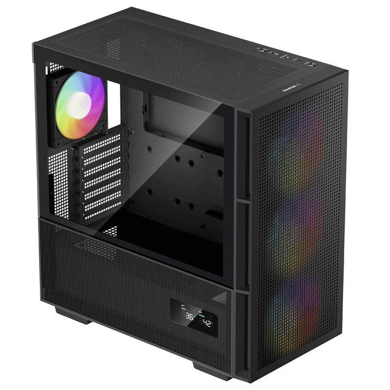 DeepCool CH560 Digital Midi-Tower PC-Gehäuse Schwarz 4 Vorinstallierte LED Lüfter