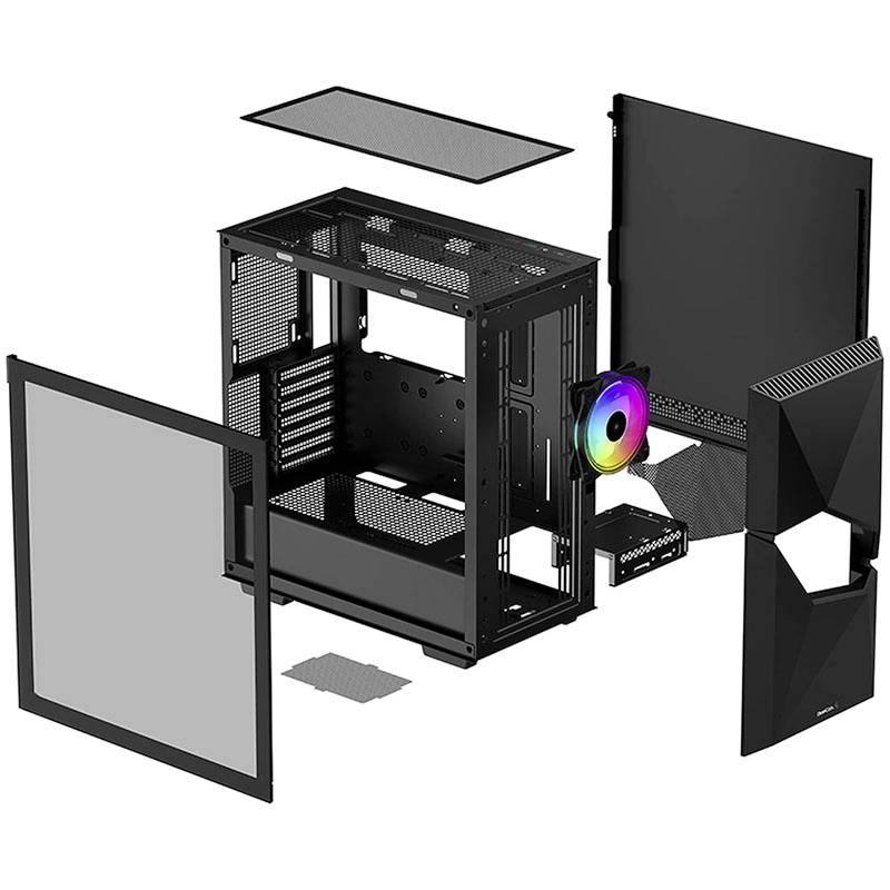 DeepCool DeepCool CYCLOPS Midi-Tower - schwarz Midi-Tower PC-Gehäuse Schwarz 1 vorinstallierter Lüfter