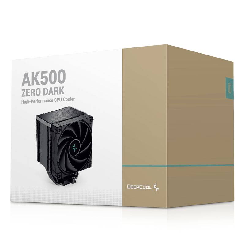 DeepCool AK500 Zero Dark CPU-Kühler mit Lüfter Intel® LGA 2066, Intel® LGA 2011-V3, Intel® LGA 2011, Intel® LGA 1700, Intel® LGA 1200, Intel®