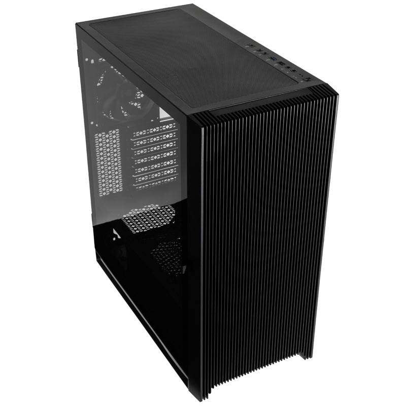 Kolink Unity Lateral Performance Midi-Tower PC-Gehäuse Schwarz 3 Vorinstallierte LED Lüfter