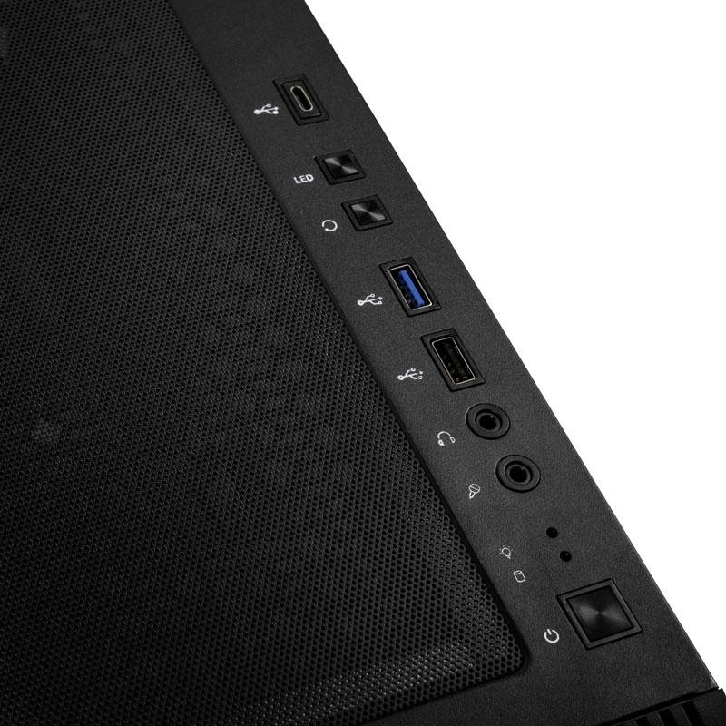 Kolink Unity Lateral Performance Midi-Tower PC-Gehäuse Schwarz 3 Vorinstallierte LED Lüfter