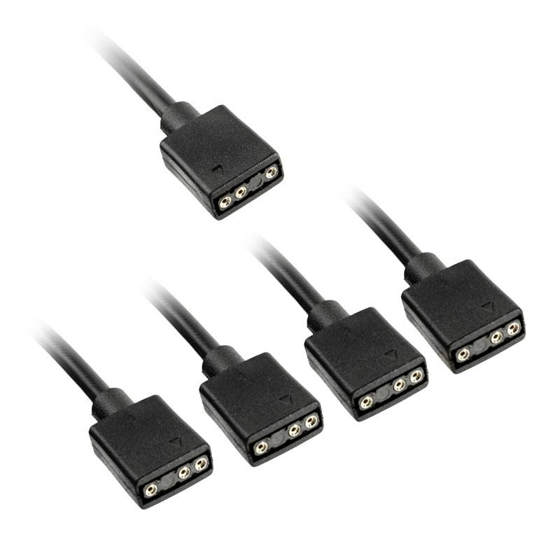 Kolink PC-Lüfter Y-Kabel [1x PC-Lüfter Buchse 3pol. - 3x PC-Lüfter Buchse 3pol.] 30cm Schwarz