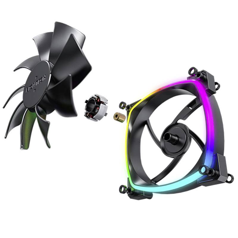 MONTECH AX120 PWM ARGB PC-Gehäuse-Lüfter Schwarz (B x H x T) 120 x 120 x 25 mm