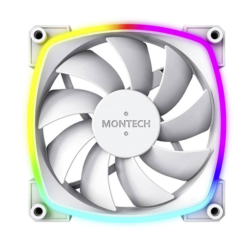 MONTECH AX120 PWM ARGB PC-Gehäuse-Lüfter Weiß (B x H x T) 120 x 120 x 25 mm