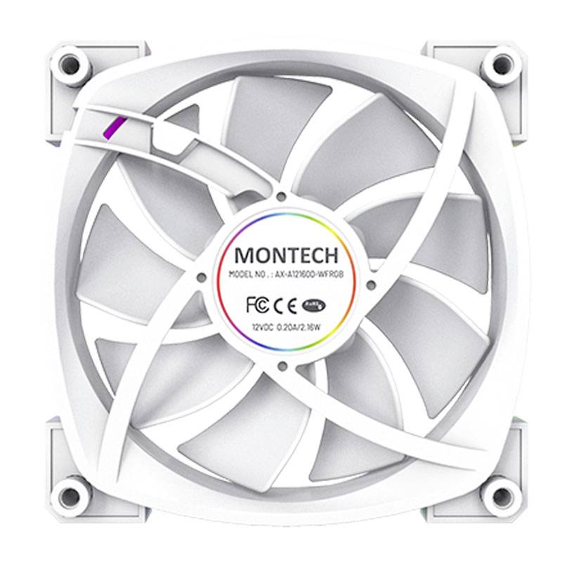 MONTECH AX120 PWM ARGB PC-Gehäuse-Lüfter Weiß (B x H x T) 120 x 120 x 25mm